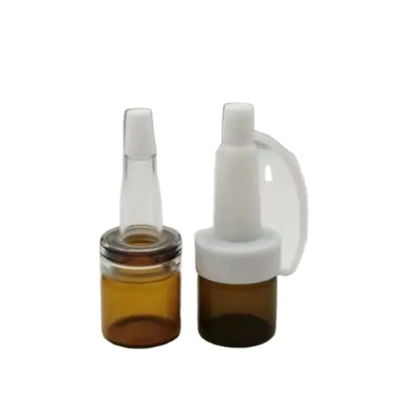 Sıcak satış 1ml 3ml 10 Ml Mini küçük Amber temizle enjeksiyon kauçuk tıpa ile boru biçimli cam şişe 5ml flakon şişe