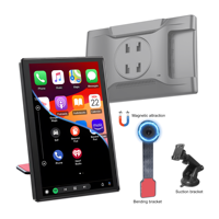 Estéreo Apple CarPlay de 9 Pulgadas con Soporte Magnético Giratorio, Cámara de Reversa, Android Auto, Pantalla CarPlay Portátil Giratoria