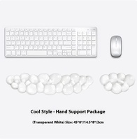 Tapis de souris de poignet antidérapant en silicone transparent pour support de poignet Tapis de souris de poignet à mémoire de forme Tapis de clavier d'ordinateur portable