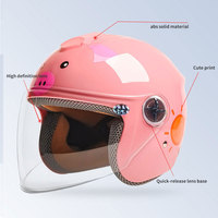 Nouveaux casques de moto pour enfants, casques ouverts, sécurité, matériau ABS, jet, quatre saisons, fermeture rapide