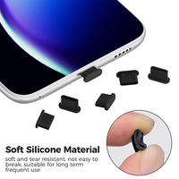 Bouchon anti-poussière en silicone Type C Bouchon anti-poussière 3.5mm Couvercle de prise pour écouteurs Port de charge USB Type-C Bouchon anti-poussière