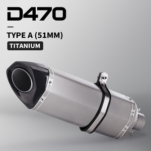 Silencieux d'échappement en alliage de titane et fibre de carbone 51MM/60MM pour GSX8S, CB400F, MT03, DUKE1290, NSS750, XSR15 MT09 RS457 <span class=keywords><strong>RS660</strong></span> - Product Image 3