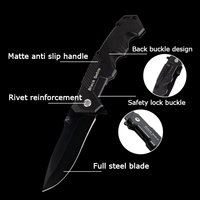 Couteau pliant d'extérieur personnalisable en acier inoxydable 5Cr13 de qualité industrielle, lame de 213 mm, manche en acier, pour camping, survie, chasse, OEM