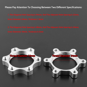 Support de frein de vélo à disque fixe, flange de frein à disque 44-48 mm, support de conversion 6 pôles - Product Image 2