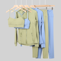 Ensemble de leggings et veste pour femme DF avec logo, même marque, tissu ultra-extensible, respirant, doux comme du beurre, fermeture éclair dorée, ensemble de yoga de luxe