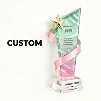 Nouveau design 2026 : Trophée en verre personnalisé, plaque d'entreprise gravée pour la reconnaissance et la récompense des employés exceptionnels, et cadeaux.