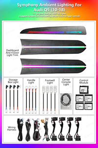 Illuminazione Ambientale a LED per Interni Auto con 256 Colori, <span class=keywords><strong>Accessori</strong></span> Decorativi per <span class=keywords><strong>Audi</strong></span> Q5 2010-2017 - Product Image 2