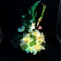 Éclairage intérieur a mené la décoration de mariage de lumière à fibre optique fleurs