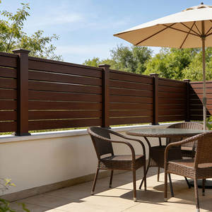 Paneles de Cerca Modulares de WPC, Sistema de Cerca de Jardín Compuesto de Fácil Instalación, Pantalla de Privacidad para una Transformación Rápida del Patio - Product Image 2