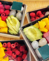 Boîte en bois pour emporter : Sushi, Pâtisserie, Dessert, Boulangerie, Tiramisu, Gâteau, Emballage alimentaire en bois