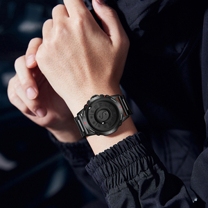 Montre magnétique DOM 1737 pour homme, design créatif à aiguille rotative, montre à quartz pour homme, montre de luxe pour homme, bracelet en cuir véritable - Product Image 5