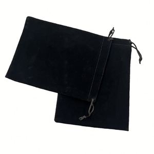 Pochette en velours noir personnalisée pour appareil photo, petite pochette écologique pour parfum, sac à cordon pour cosmétiques - Product Image 2