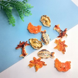 Lot <span class=keywords><strong>de</strong></span> 100 cabochons en résine sur le thème des <span class=keywords><strong>fruits</strong></span> <span class=keywords><strong>de</strong></span> <span class=keywords><strong>mer</strong></span> pour maison <span class=keywords><strong>de</strong></span> poupée, breloques plates pour slime, embellissements pour bijoux DIY, artisanat artistique - Product Image 2