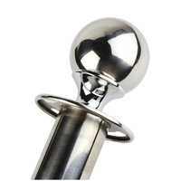 Barrière de corde de contrôle de foule de support de poteau de file d'attente d'acier inoxydable de dessus de boule pour le musée d'hôtel de salon de voiture de banque
