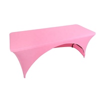 Housses de table d'exposition en polyester extensible Spandex 6 pieds pour la vente en gros