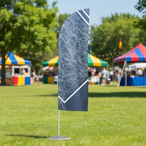 Drapeau de plage à plumes personnalisé avec logo pour la promotion extérieure et la publicité commerciale - Product Image 1
