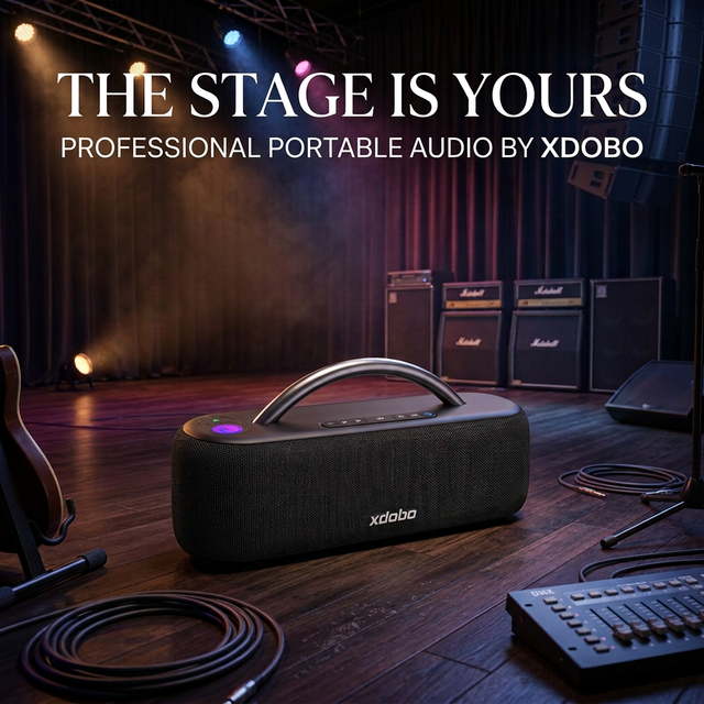 XDOBO Star 100W BT 5.3 Waterproof IPX5 Portable Wireless Speaker with Power Bank 3'' Woofer RGB LED Lighting Outdoor Use