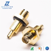 Conector impermeable hembra SMA Hexagonal grande chapado en oro de cobre completo Conectores RF coaxiales RG178 prensados