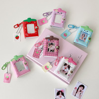 En gros, mini album photo porte-clés mignon, 32 pochettes en PVC, pour photocartes de 2 pouces et classeur Purikura, petit album de rangement pour photos d'identité
