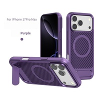 Coque magnétique pour iPhone 18 Pro Max avec dissipation thermique creuse et support invisible, protection intégrale, compatible avec les coques de téléphone iPhone
