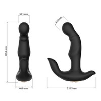 Masseur de prostate vibrant en silicone tendance 2023 avec billes rotatives, 10 modes de stimulation, plug anal, jouet sexuel pour homme