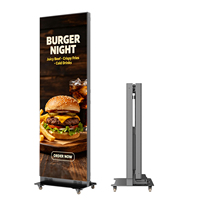 Kiosque d'affichage LED P2.5 pliable de qualité supérieure, étanche, avec fonction de raccordement multi-unités, emballé en flight case, disponible pour la récupération