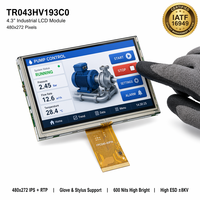 Modul LCD TFT IPS TMK 4.3 Inci Panel Sentuh Resistif 600 Nits 480x272 Kecerahan Tinggi RGB 40 PIN Layar Tertanam Industri