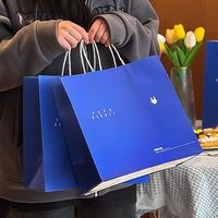 Sacs en papier kraft marron personnalisés avec poignée, emballage jetable et recyclable pour la pâtisserie, les courses, les plats à emporter et les vêtements