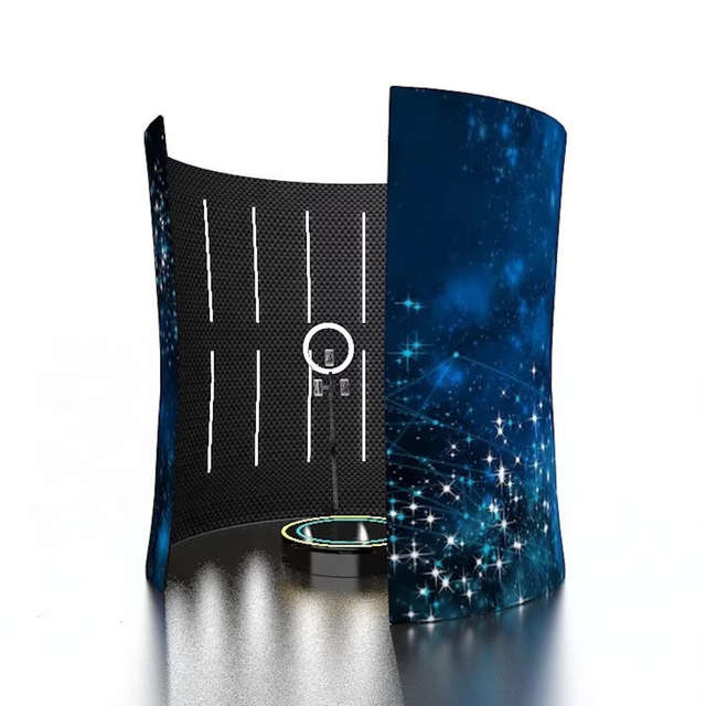 Modern Design Customizable 8ft/10ft Aluminum Tension Fabric Portable Backdrop for Tradeshow Exhibitions 360 Photo Booth