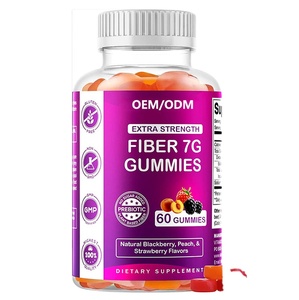 מותאם אישית תווית סיבים פרוביוטיים טעם טבעי 60 גומות מסייע תוסף בריאות העיכול למבוגרים - Product Image 1