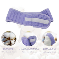 Bandeau de Spa Facial en Coton Gaufré 100% Naturel Personnalisé Quiet Girl avec Logo Brodé – Idéal Douche, Yoga et Sport
