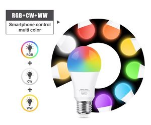 <span class=keywords><strong>Ampoule</strong></span> LED intelligente WIFI contrôlée par l'application Tuya, A19, plastique, 9W, E26, 110V-220V, commande vocale pour Alexa Echo <span class=keywords><strong>Google</strong></span> Home, résidentiel - Product Image 4