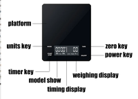 Changxie pabrik grosir hitam 3000 G kopi LED Timer unit dengan fungsi Tara timbangan kopi dapur Digital dengan Timer