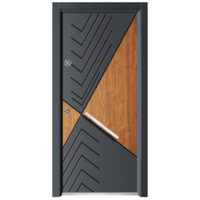 Porte d'entrée en acier turc moderne, décorative et sécurisée
