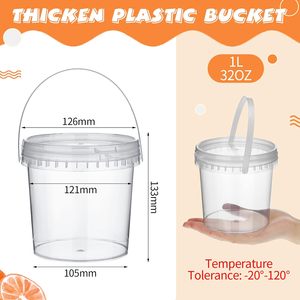 Boîtes à soupe jetables en plastique PP transparent de 210 ml, 280 ml, 365 ml, 520 ml, 565 ml, 870 ml, contenants alimentaires à emporter avec couvercle, adaptés aux repas - Product Image 2