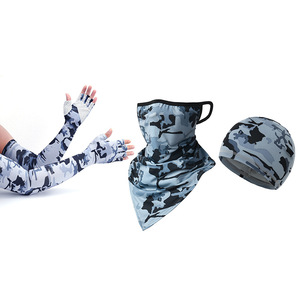Kit de protection solaire pour le cyclisme avec gants, écharpe, casquette et manches UPF 50 anti-UV, vêtements de sport unisexes pour l'extérieur - Product Image 3