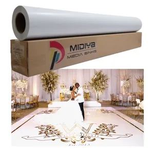 Rouleau de revêtement de sol en vinyle Pvc blanc pour mariage, décorations à haute viscosité