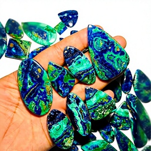 Venta al por mayor de gemas FAIJAN: Cabujones de azurita y malaquita 100% naturales, gemas sueltas de drusa de alta calidad, certificadas por terceros, de Rajasthan. - Product Image 1