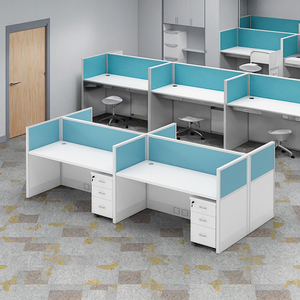 โต๊ะทำงานแบบแยกส่วนทำจากไม้ทันสมัยพร้อมที่จัดเก็บเมลามีนสำหรับสำนักงานพาณิชย์อาคารโรงพยาบาลโรงเรียนโต๊ะทำงาน - Product Image 6