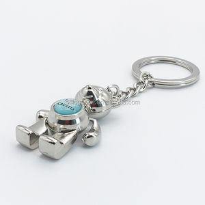 Karikatür hayvan Bichon Frise anahtarlık Metal emaye anahtarlık benzersiz köpek tasarım - Product Image 5