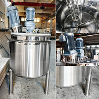 Vente directe usine – Cuve de mélange et d'émulsification à double couche chauffante avec agitateur supérieur pour la fabrication de mayonnaise, crème et gel