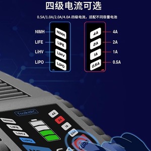 Toolkitrc เครื่องชาร์จ C4สมดุล50วัตต์0.5A 4A สำหรับแบตเตอรี่ Lipo lihv NiMH ชาร์จเร็วแบบตั้งโต๊ะ - Product Image 1