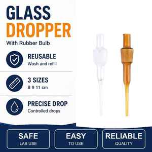 Dropper <b>Bottle</b> <b>Pipette</b> Glass Dropper with Rubber Cap <b>Pipette</b> <b>Bottle</b> Red Rubber Teat Dropper Lab <b>Pipette</b> - Product Image 1