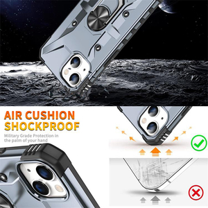 <span class=keywords><strong>Custodia</strong></span> per telefono 2-in-1 in TPU e PC con anello magnetico per <span class=keywords><strong>Apple</strong></span> <span class=keywords><strong>iPhone</strong></span> <span class=keywords><strong>14</strong></span> 13 Plus 12 Mini 16E 17 Air 15 Pro Max, cover rigida antiurto - Product Image 2