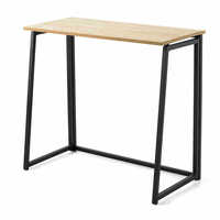 Table d'ordinateur portable pliable en fer et bois MANGO au design moderne, hauteur réglable, fixation murale, bureau de rangement – Ventes Flash