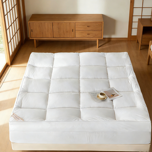 Cubrecolchón de Algodón Ecológico de Lujo, con Costuras, Tela de Terciopelo Suave, Transpirable, Agradable al Tacto, Comodidad de Hotel para el Dormitorio - Product Image 1