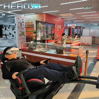 HEROVR Fast Earnings, Atracción de Carreras de Vuelo Inmersiva con Movimiento de 360 Grados, Construcción de Metal y Acero para Parques de Aventuras Interiores/Exteriores