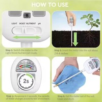 Nouveauté : Testeur de sol 4-en-1, mesure de l'humidité du sol, du pH, testeur de sol pour plantes de jardin, intérieur et extérieur