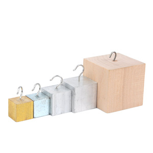Grupo de cubos, cobre, hierro, aluminio, madera, misma masa; grupo de cilindros, grupo de cuboides con gancho; nuevo estándar curricular - Product Image 3