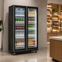Équipement de réfrigération commerciale, vitrine à vin, réfrigérateur vertical personnalisé pour supermarché, mini-réfrigérateur à porte vitrée, refroidisseur de boissons